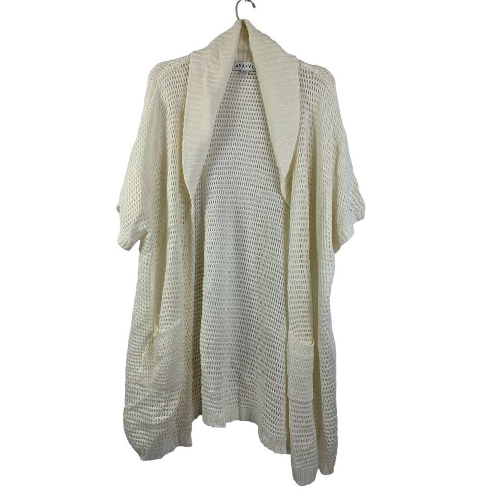 Ava & ViV Women's Cream Knitted Cardigan